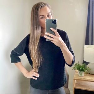 Max Studio Quilted Diamond Texture Sweatshirt Tee